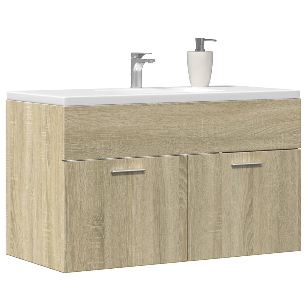 vidaXL Dulap de chiuvetă, stejar Sonoma, 80x38,5x46 cm, PAL vidaXL Dulap de chiuvetă, stejar Sonoma, 80x38,5x46 cm, PAL
