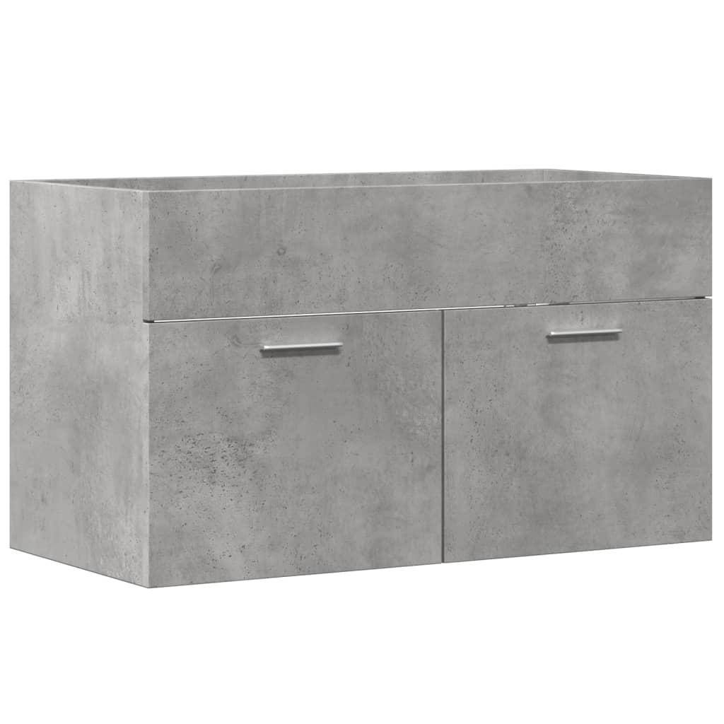 vidaXL Dulap de chiuvetă, gri beton, 80x38,5x46 cm, PAL vidaXL Dulap de chiuvetă, gri beton, 80x38,5x46 cm, PAL