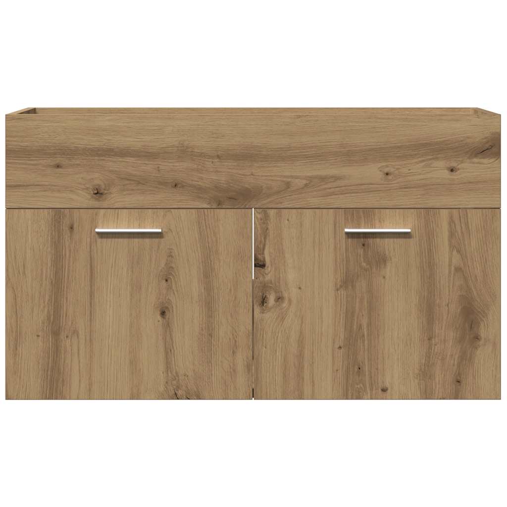 vidaXL Dulap chiuvetă baie, stejar artizanal 80x38,5x46 cm lemn vidaXL Dulap chiuvetă baie, stejar artizanal 80x38,5x46 cm lemn