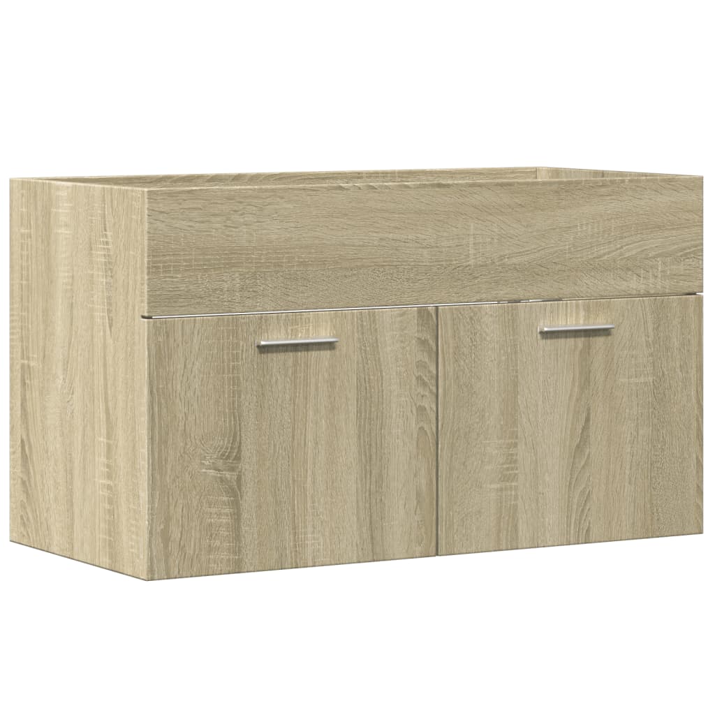 vidaXL Dulap chiuvetă baie, stejar sonoma 90x38,5x46 cm lemn prelucrat vidaXL Dulap chiuvetă baie, stejar sonoma 90x38,5x46 cm lemn prelucrat