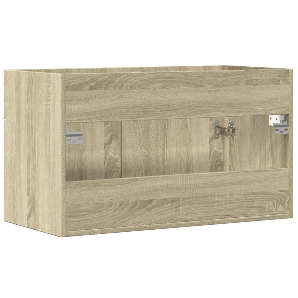 vidaXL Dulap chiuvetă baie, stejar sonoma 90x38,5x46 cm lemn prelucrat vidaXL Dulap chiuvetă baie, stejar sonoma 90x38,5x46 cm lemn prelucrat