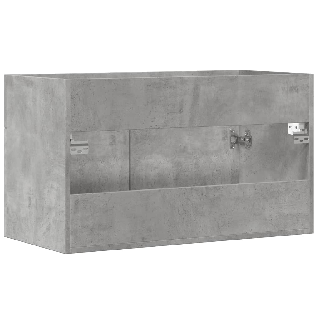 vidaXL Dulap de chiuvetă baie gri beton, 90x38,5x46 cm, lemn prelucrat vidaXL Dulap de chiuvetă baie gri beton, 90x38,5x46 cm, lemn prelucrat