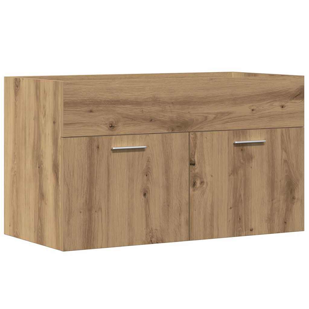 vidaXL Dulap chiuvetă baie, stejar artizanal 90x38,5x46 cm lemn