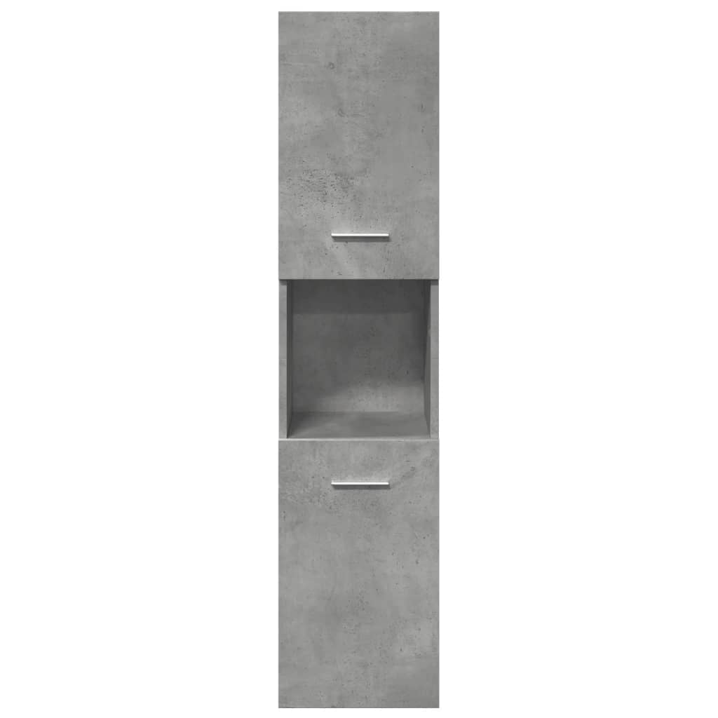 vidaXL Dulap suspendat de baie, gri beton, 30x30x130 cm lemn prelucrat