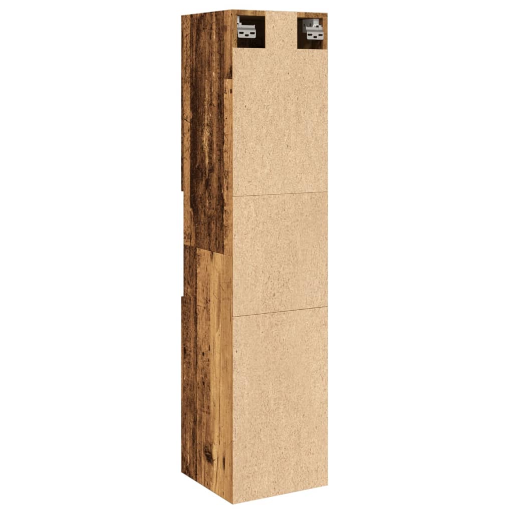 vidaXL Dulap suspendat de baie, lemn vechi 30x30x130 cm lemn prelucrat