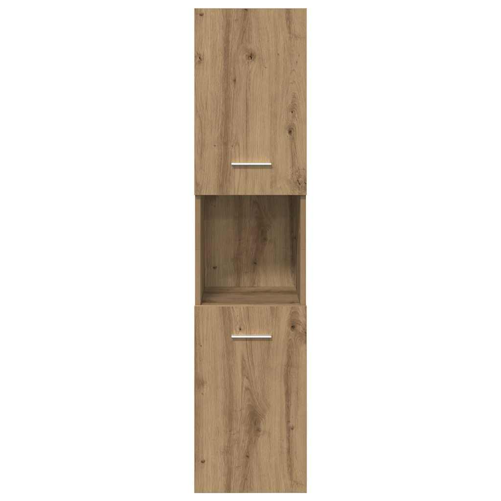 vidaXL Dulap suspendat de baie, stejar artizanal, 30x30x130 cm, lemn
