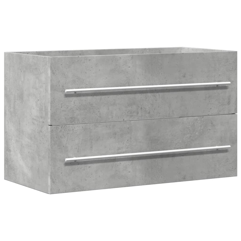 vidaXL Dulap de chiuvetă gri beton 80x38,5x48 cm lemn prelucrat vidaXL Dulap de chiuvetă gri beton 80x38,5x48 cm lemn prelucrat