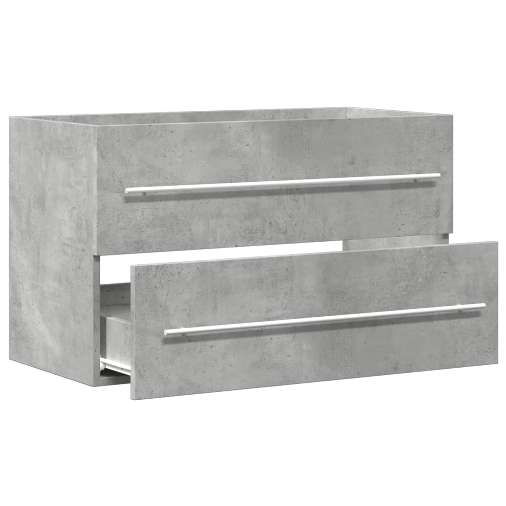 vidaXL Dulap de chiuvetă gri beton 80x38,5x48 cm lemn prelucrat vidaXL Dulap de chiuvetă gri beton 80x38,5x48 cm lemn prelucrat