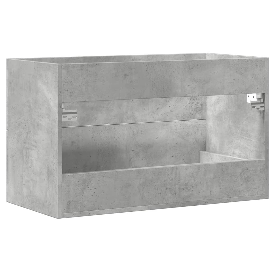 vidaXL Dulap de chiuvetă gri beton 80x38,5x48 cm lemn prelucrat vidaXL Dulap de chiuvetă gri beton 80x38,5x48 cm lemn prelucrat