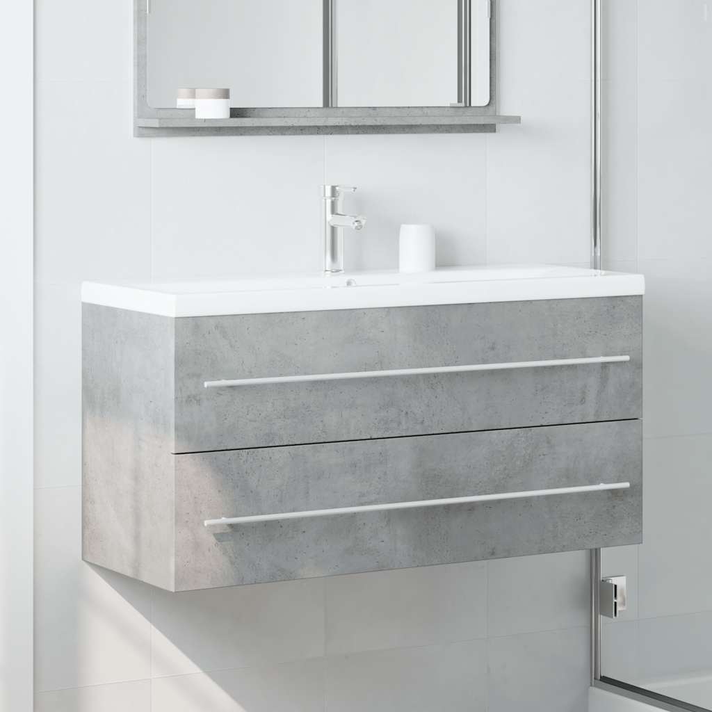 vidaXL Dulap de chiuvetă, gri beton, 100x38,5x48 cm, PAL vidaXL Dulap de chiuvetă, gri beton, 100x38,5x48 cm, PAL