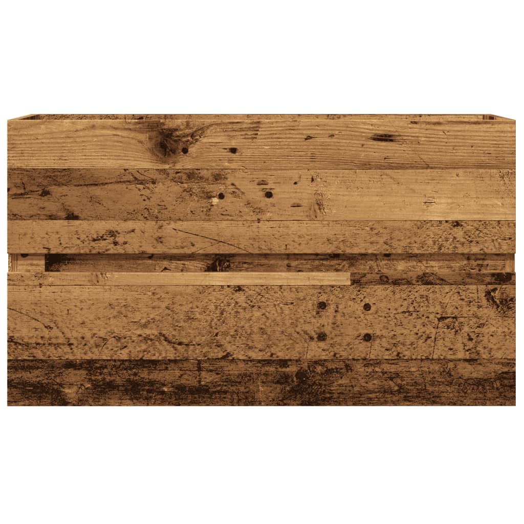 vidaXL Dulap suspendat de baie lemn vechi 80x38,5x45 cm lemn prelucrat vidaXL Dulap suspendat de baie lemn vechi 80x38,5x45 cm lemn prelucrat