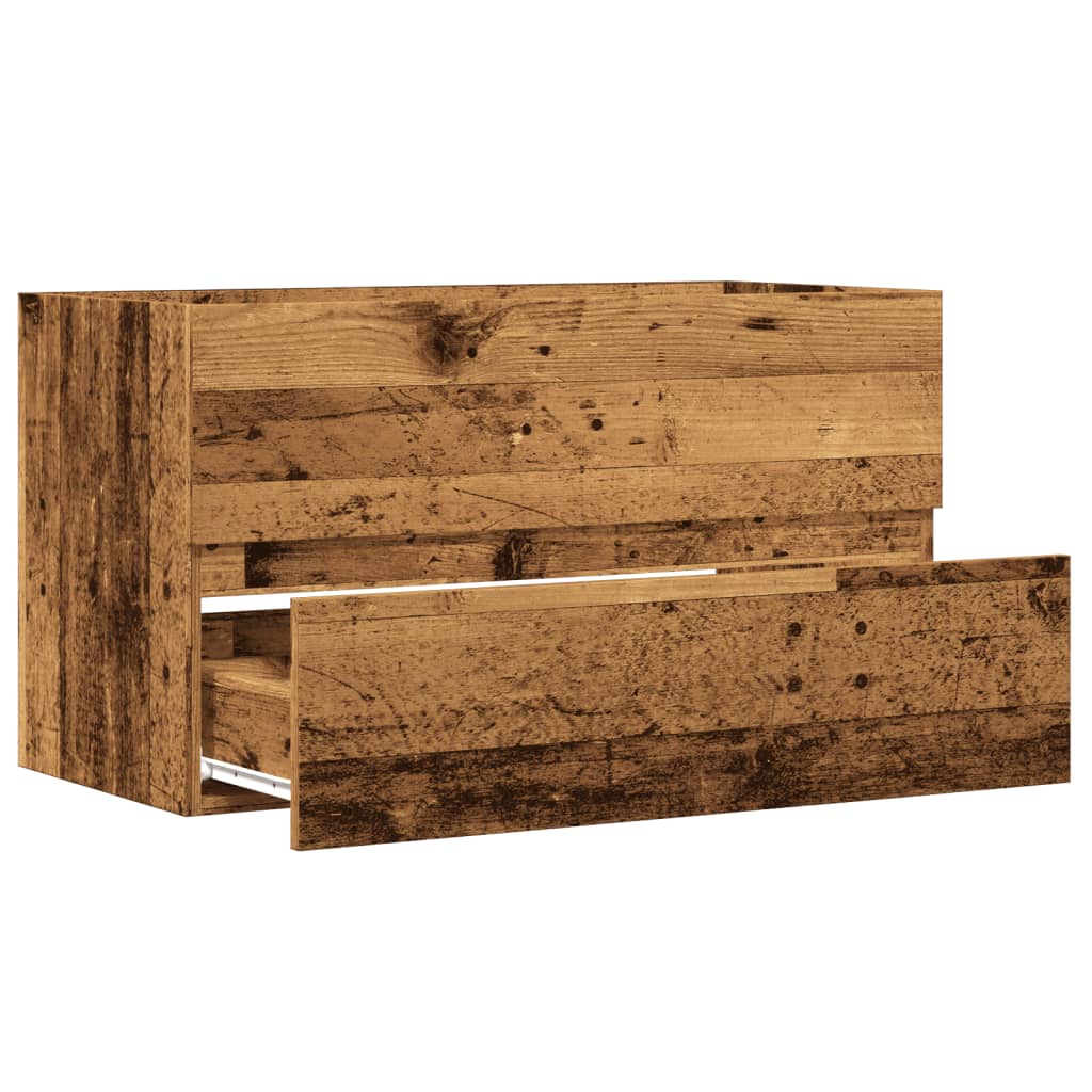 vidaXL Dulap suspendat de baie lemn vechi 80x38,5x45 cm lemn prelucrat vidaXL Dulap suspendat de baie lemn vechi 80x38,5x45 cm lemn prelucrat