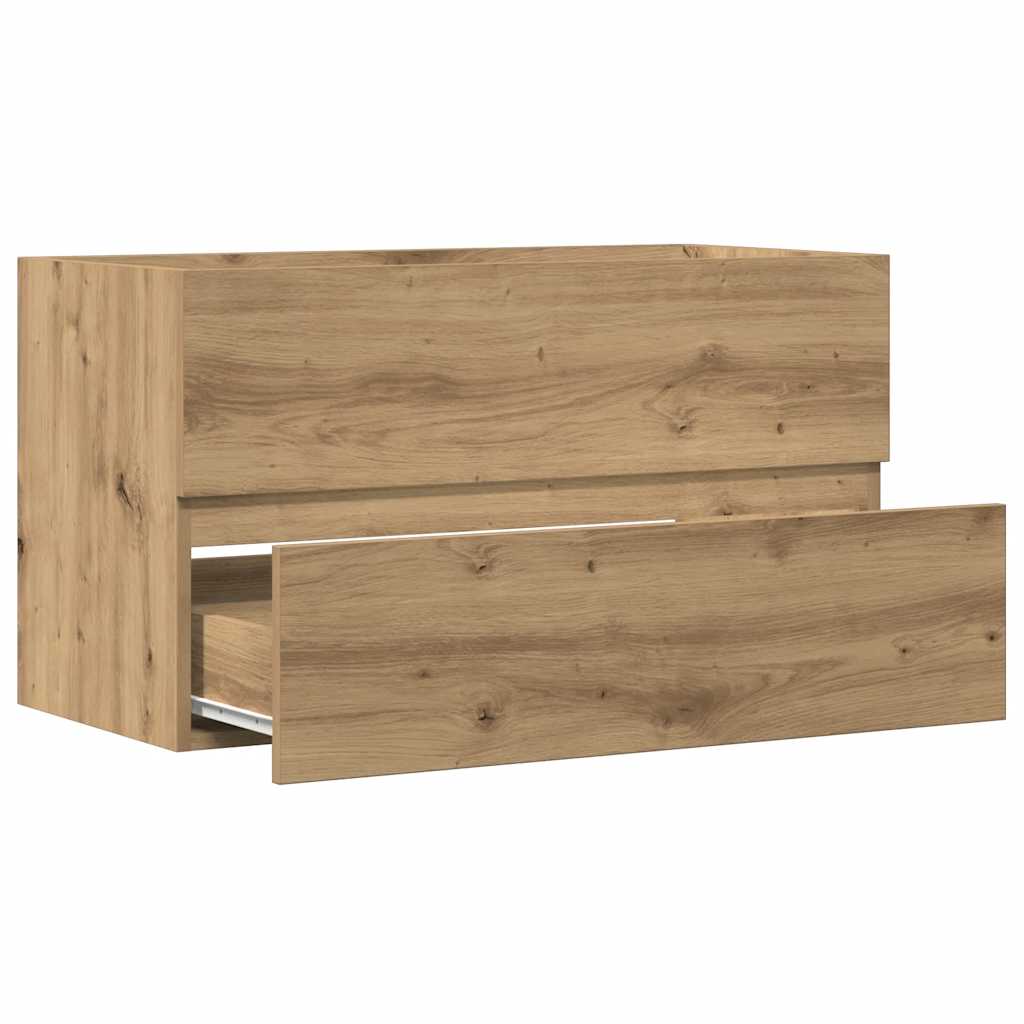 vidaXL Dulap pentru baie stejar artizanal 80x38,5x45 cm lemn prelucrat vidaXL Dulap pentru baie stejar artizanal 80x38,5x45 cm lemn prelucrat