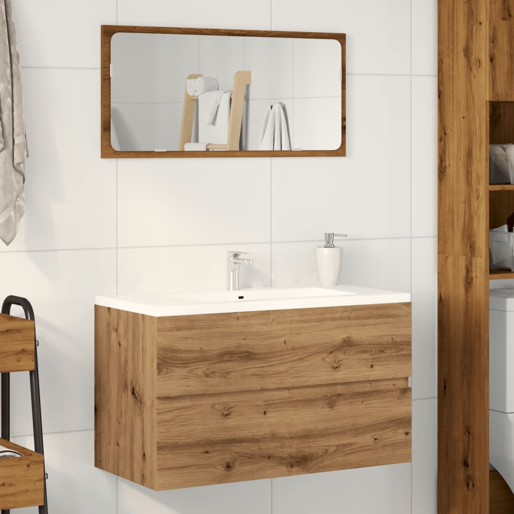 vidaXL Dulap de chiuvetă stejar artizanal 90x38,5x45 cm lemn prelucrat vidaXL Dulap de chiuvetă stejar artizanal 90x38,5x45 cm lemn prelucrat