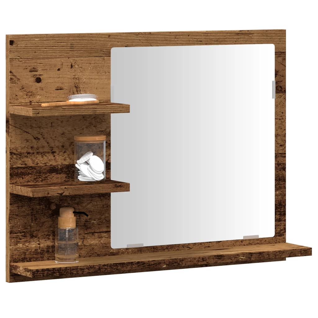 vidaXL Dulap cu oglindă de baie, lemn vechi, 60x10,5x45 cm vidaXL Dulap cu oglindă de baie, lemn vechi, 60x10,5x45 cm
