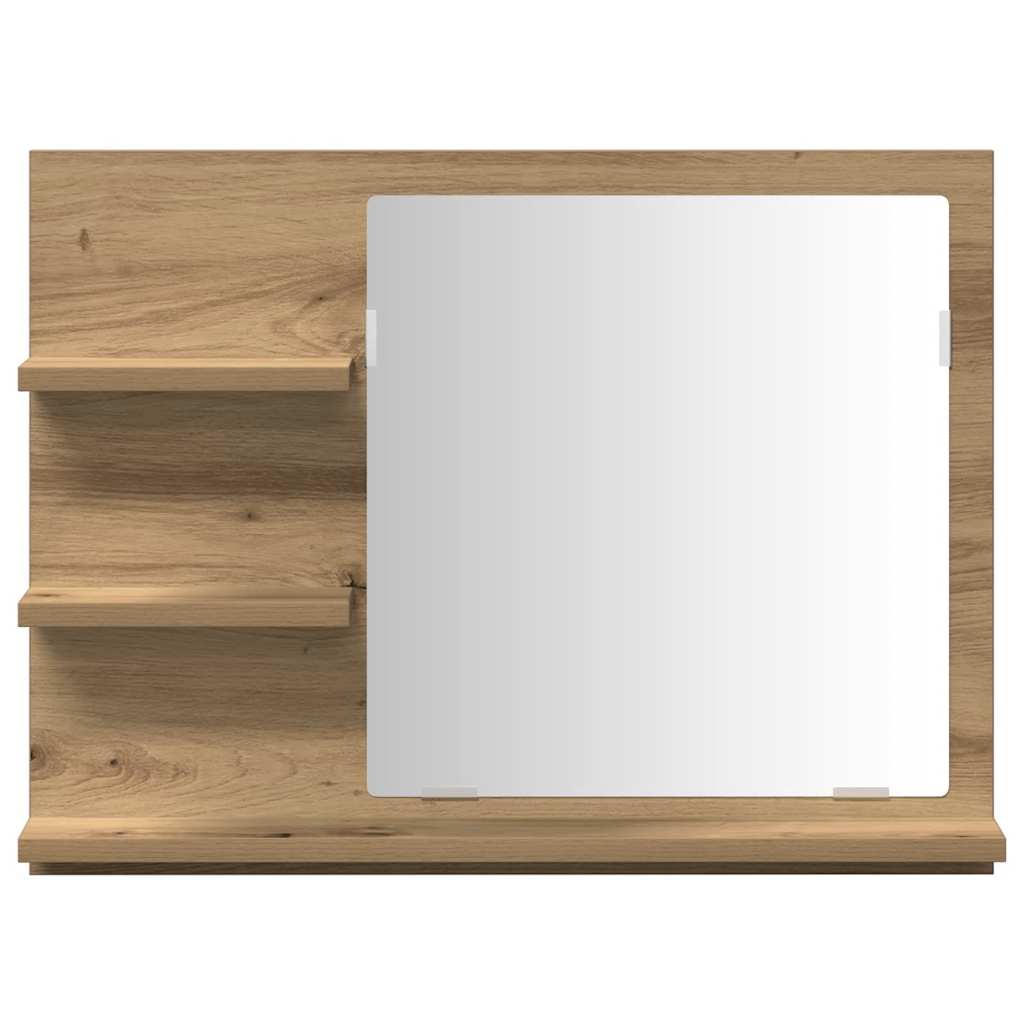 vidaXL Dulap cu oglindă de baie, stejar artizanal, 60x10,5x45 cm vidaXL Dulap cu oglindă de baie, stejar artizanal, 60x10,5x45 cm