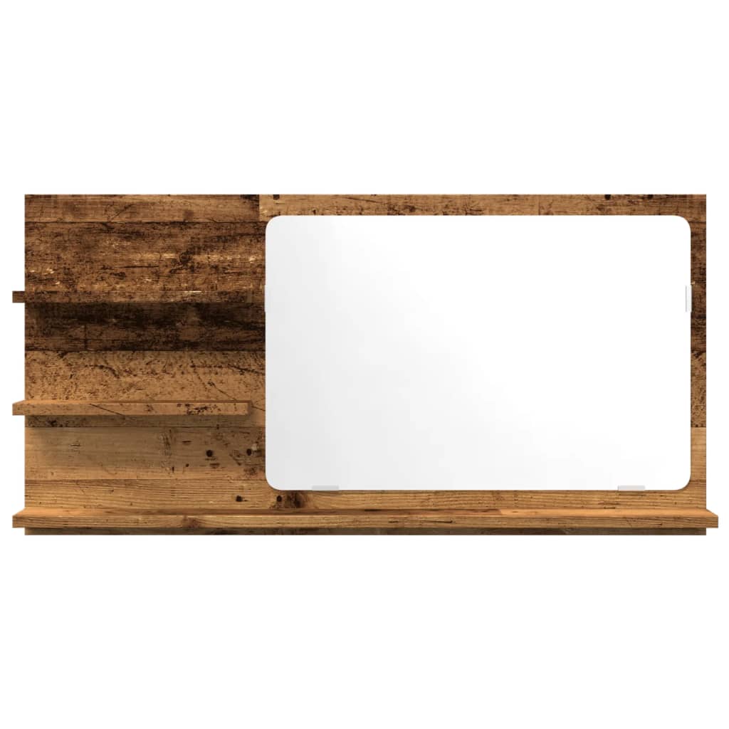 vidaXL Dulap baie cu oglindă, lemn vechi, 90x11x45 cm, lemn prelucrat vidaXL Dulap baie cu oglindă, lemn vechi, 90x11x45 cm, lemn prelucrat