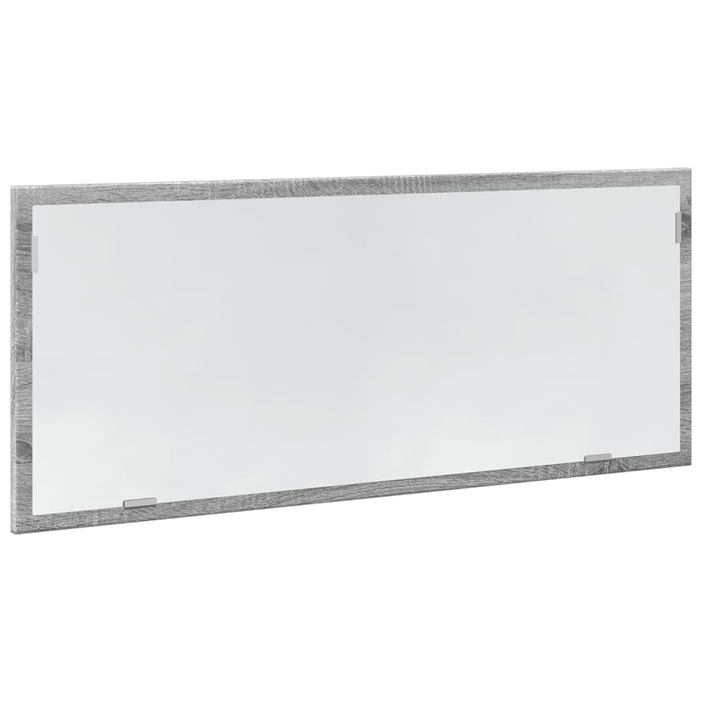 vidaXL Oglindă de baie LED sonoma gri, 100x8,5x37 cm lemn prelucrat