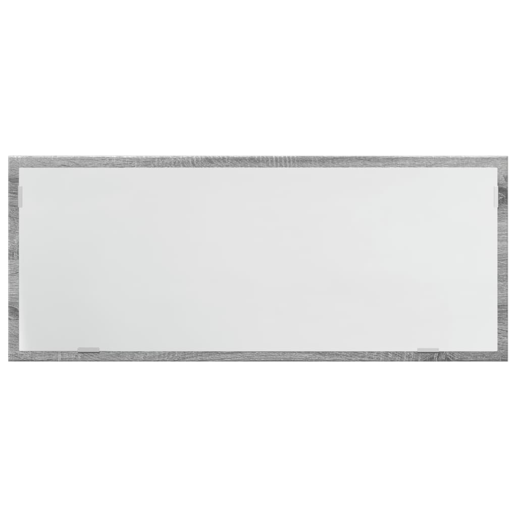 vidaXL Oglindă de baie LED sonoma gri, 100x8,5x37 cm lemn prelucrat