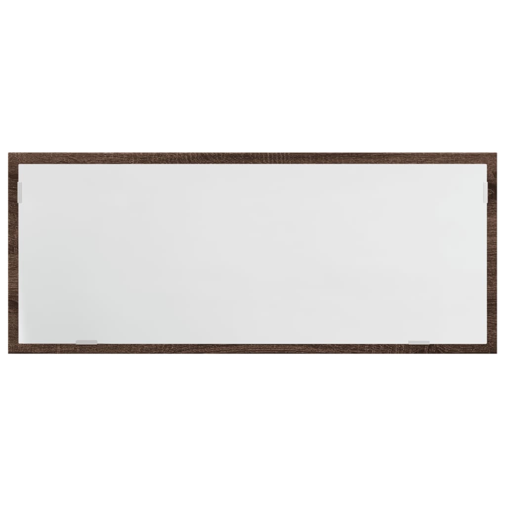 vidaXL Oglindă de baie LED stejar maro, 100x8,5x37 cm lemn prelucrat