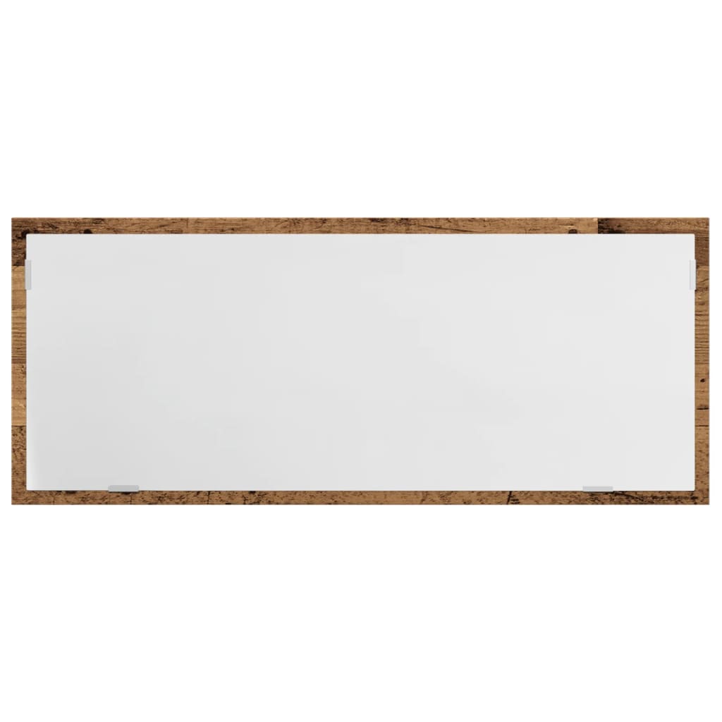 vidaXL Oglindă de baie LED lemn vechi, 100x8,5x37 cm lemn prelucrat