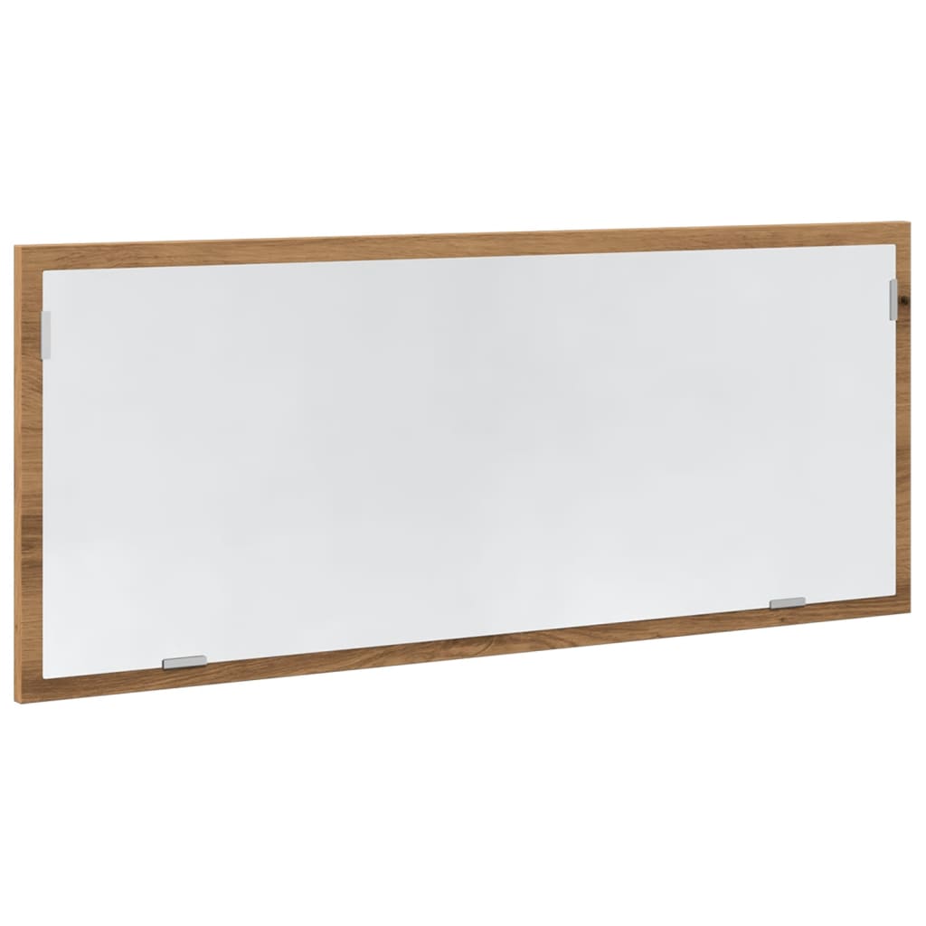 vidaXL Oglindă baie LED stejar artizanal, 100x8,5x37 cm lemn prelucrat