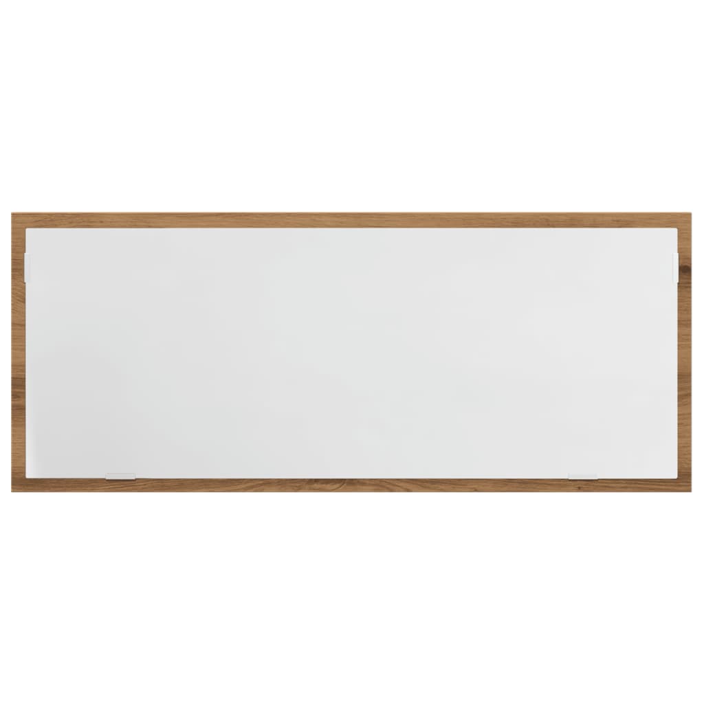 vidaXL Oglindă baie LED stejar artizanal, 100x8,5x37 cm lemn prelucrat