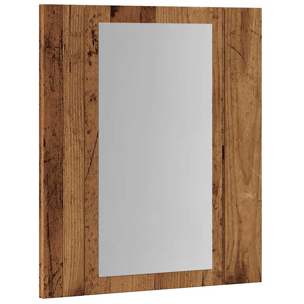 vidaXL Dulap cu oglindă cu LED de baie, lemn vechi, 40x12x45 cm, lemn vidaXL Dulap cu oglindă cu LED de baie, lemn vechi, 40x12x45 cm, lemn