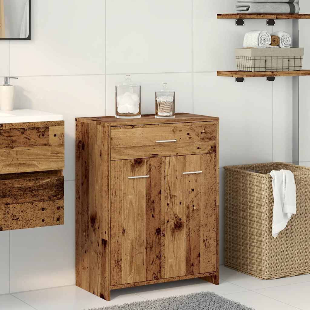 vidaXL Dulap de baie, lemn vechi, 60x33x80 cm, lemn prelucrat