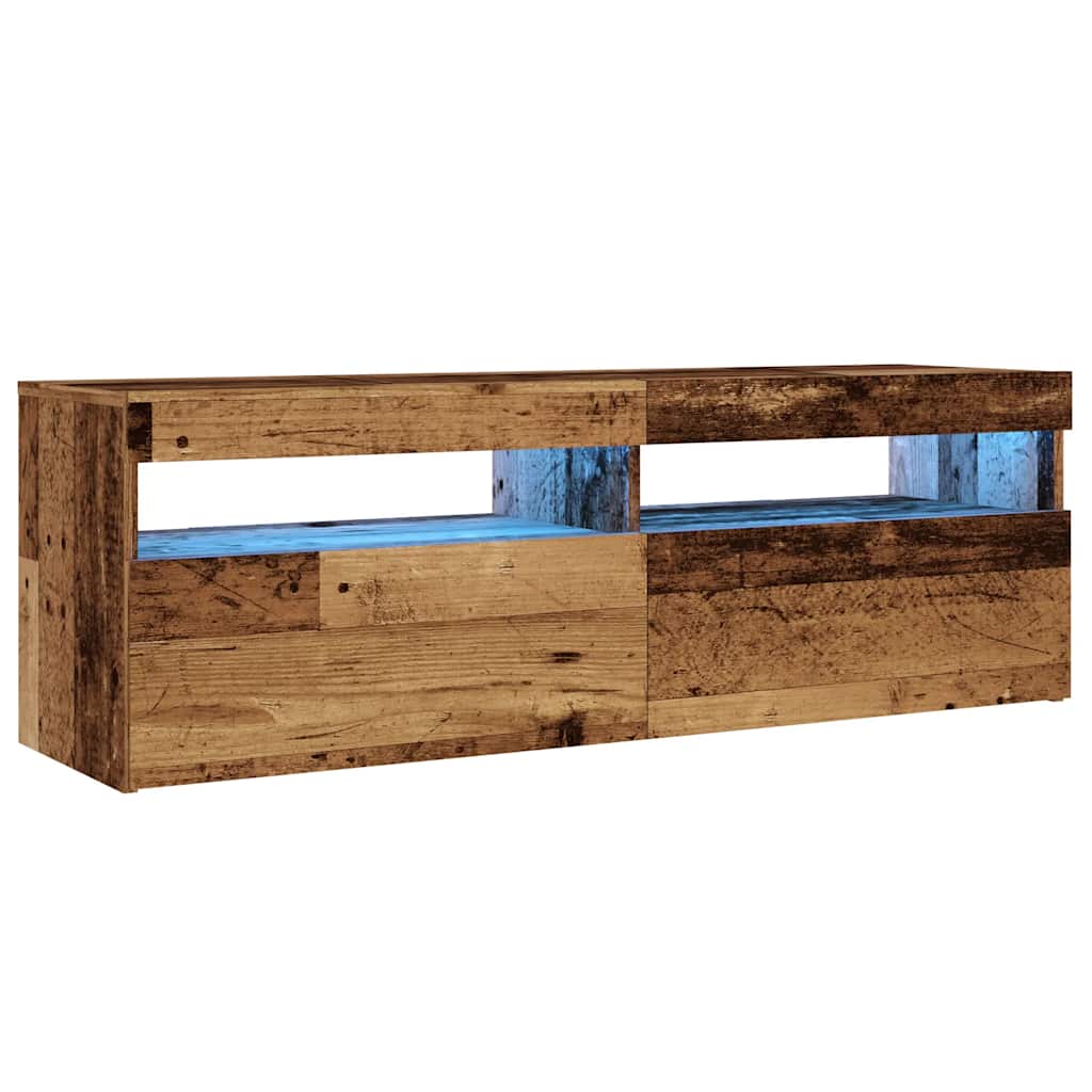 vidaXL Dulap TV cu lumini LED lemn vechi 120x35x40 cm lemn prelucrat vidaXL Dulap TV cu lumini LED lemn vechi 120x35x40 cm lemn prelucrat