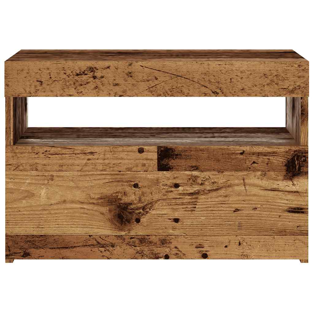 vidaXL Dulap TV cu lumini LED lemn vechi 60x35x40 cm lemn prelucrat vidaXL Dulap TV cu lumini LED lemn vechi 60x35x40 cm lemn prelucrat