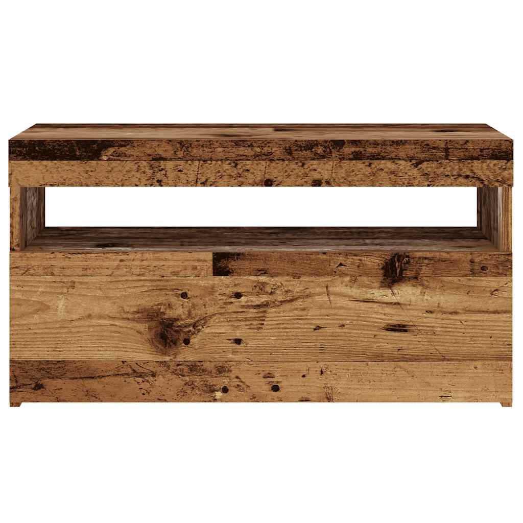 vidaXL Dulap TV cu lumini LED lemn vechi 75x35x40 cm lemn prelucrat vidaXL Dulap TV cu lumini LED lemn vechi 75x35x40 cm lemn prelucrat