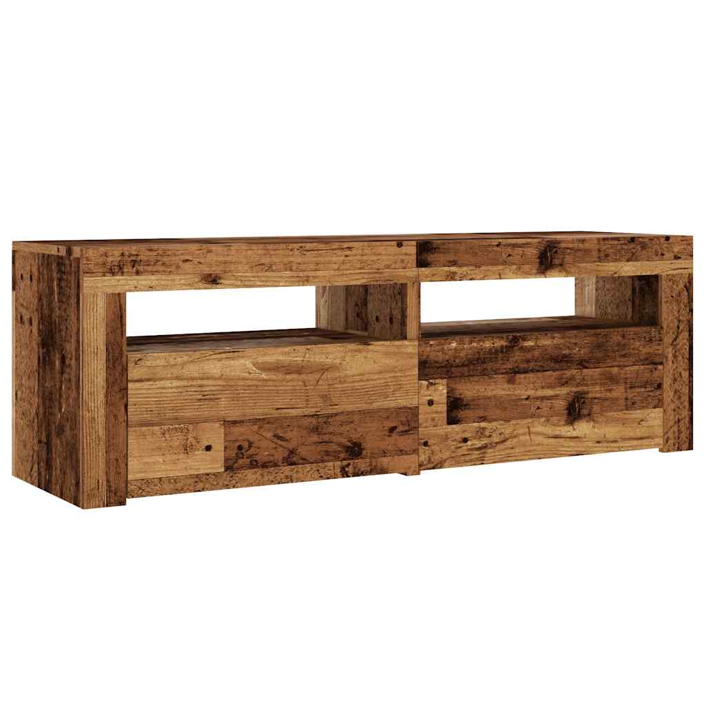 vidaXL Dulap TV cu lumini LED lemn vechi 120x35x40 cm lemn prelucrat vidaXL Dulap TV cu lumini LED lemn vechi 120x35x40 cm lemn prelucrat