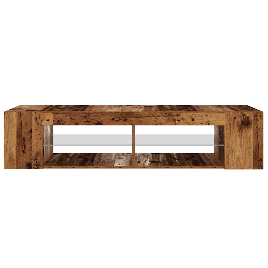 vidaXL Dulap TV cu lumini LED lemn vechi 135x39x30 cm lemn prelucrat vidaXL Dulap TV cu lumini LED lemn vechi 135x39x30 cm lemn prelucrat