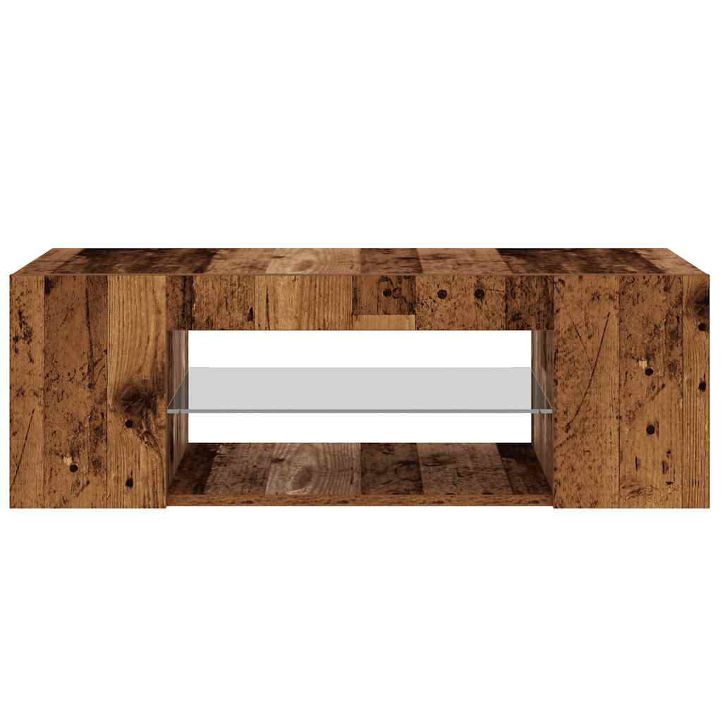 vidaXL Dulap TV cu lumini LED lemn vechi 90x39x30 cm lemn prelucrat vidaXL Dulap TV cu lumini LED lemn vechi 90x39x30 cm lemn prelucrat