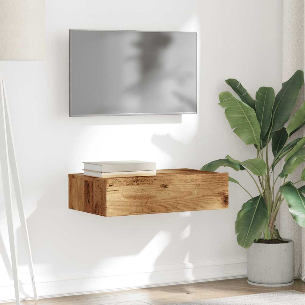 vidaXL Dulap TV cu lumini LED, lemn vechi, 60x35x15,5 cm vidaXL Dulap TV cu lumini LED, lemn vechi, 60x35x15,5 cm