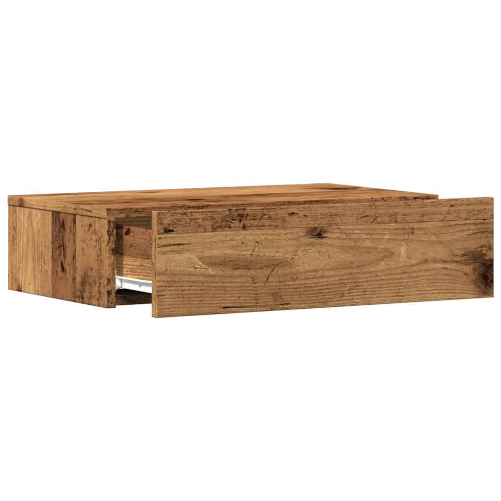 vidaXL Dulapuri TV cu lumini LED, 2 buc., lemn vechi, 60x35x15,5 cm