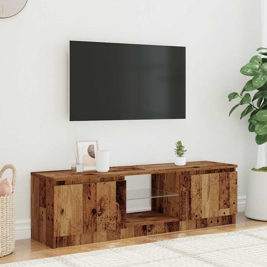 vidaXL Dulap TV cu lumini LED lemn vechi 120x30x36 cm lemn prelucrat vidaXL Dulap TV cu lumini LED lemn vechi 120x30x36 cm lemn prelucrat