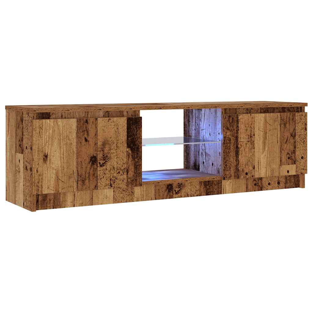 vidaXL Dulap TV cu lumini LED lemn vechi 120x30x36 cm lemn prelucrat vidaXL Dulap TV cu lumini LED lemn vechi 120x30x36 cm lemn prelucrat