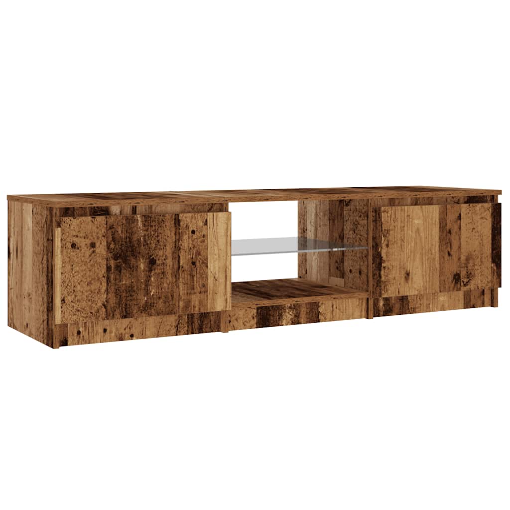 vidaXL Dulap TV cu lumini LED lemn vechi 140x40x36 cm lemn prelucrat vidaXL Dulap TV cu lumini LED lemn vechi 140x40x36 cm lemn prelucrat
