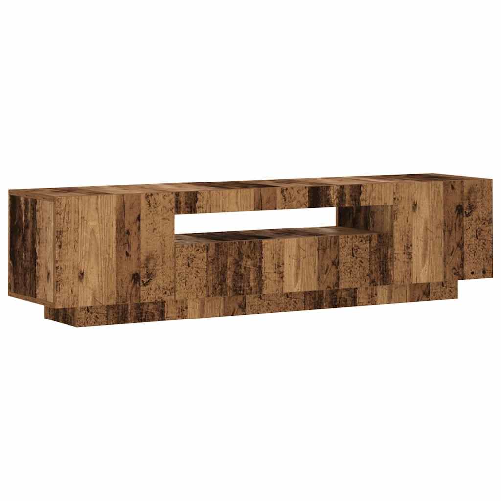 vidaXL Dulap TV cu lumini LED lemn vechi 160x35x40 cm lemn prelucrat vidaXL Dulap TV cu lumini LED lemn vechi 160x35x40 cm lemn prelucrat