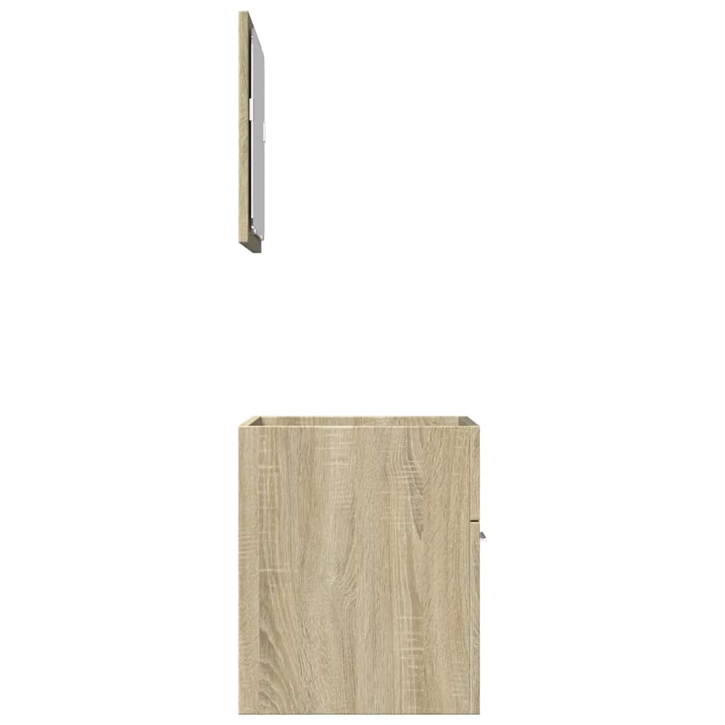 vidaXL Set mobilier de baie, 2 piese, stejar sonoma, lemn prelucrat vidaXL Set mobilier de baie, 2 piese, stejar sonoma, lemn prelucrat
