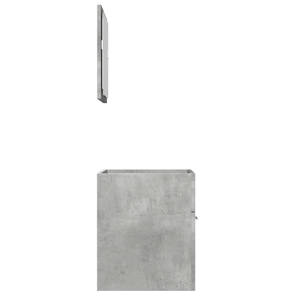 vidaXL Set mobilier de baie, 2 piese, gri beton, lemn compozit vidaXL Set mobilier de baie, 2 piese, gri beton, lemn compozit