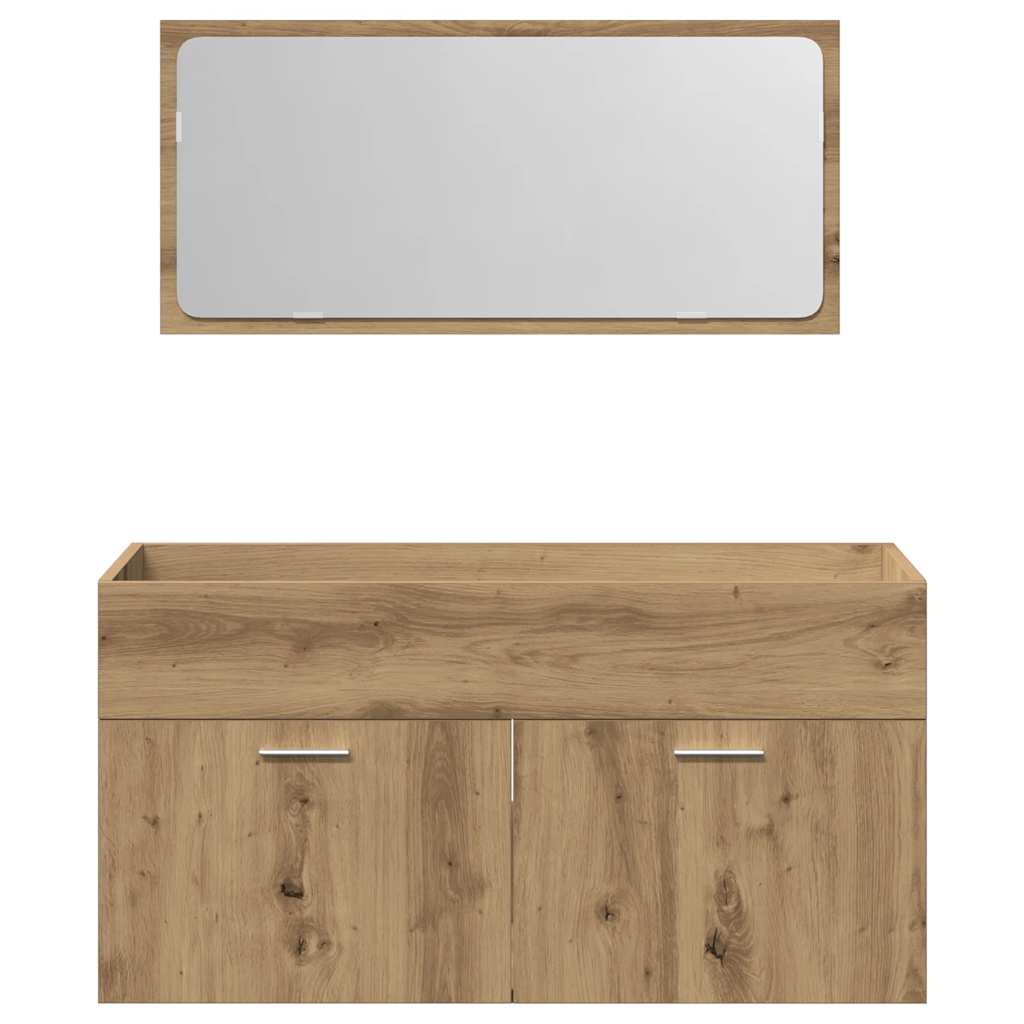 vidaXL Dulap de baie cu oglindă Artisan Stejar lemn prelucrat vidaXL Dulap de baie cu oglindă Artisan Stejar lemn prelucrat
