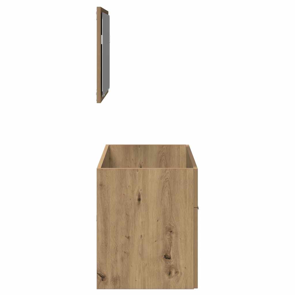 vidaXL Dulap de baie cu oglindă Artisan Stejar lemn prelucrat vidaXL Dulap de baie cu oglindă Artisan Stejar lemn prelucrat