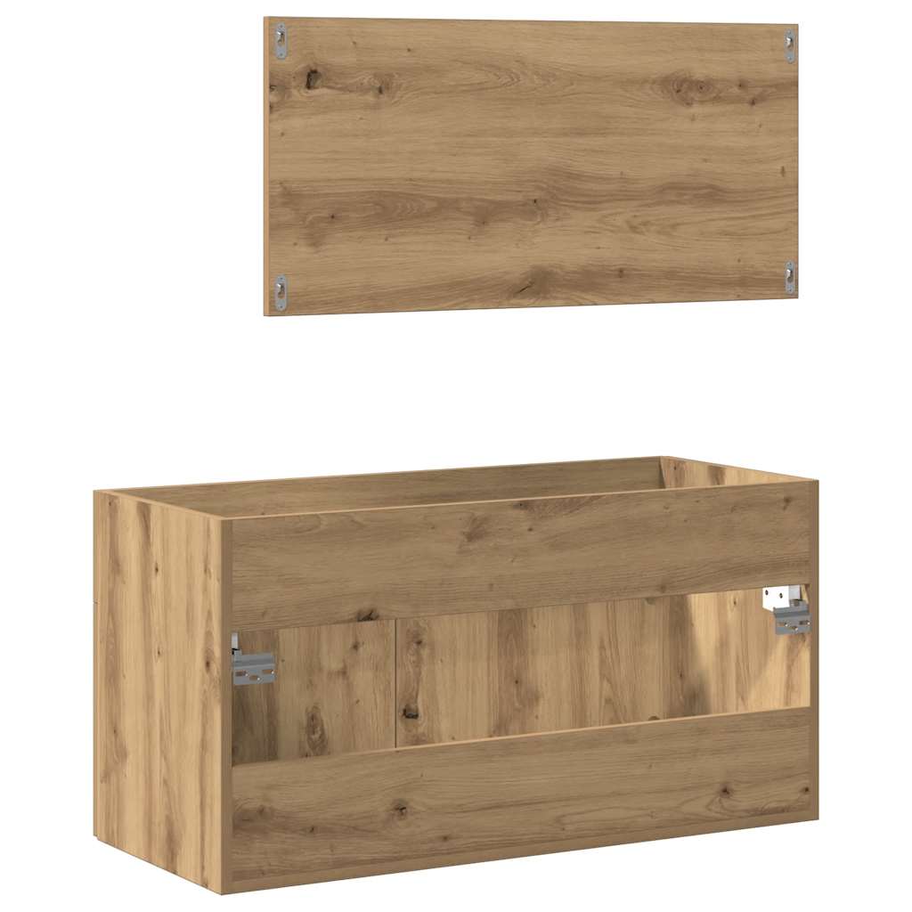 vidaXL Dulap de baie cu oglindă Artisan Stejar lemn prelucrat vidaXL Dulap de baie cu oglindă Artisan Stejar lemn prelucrat