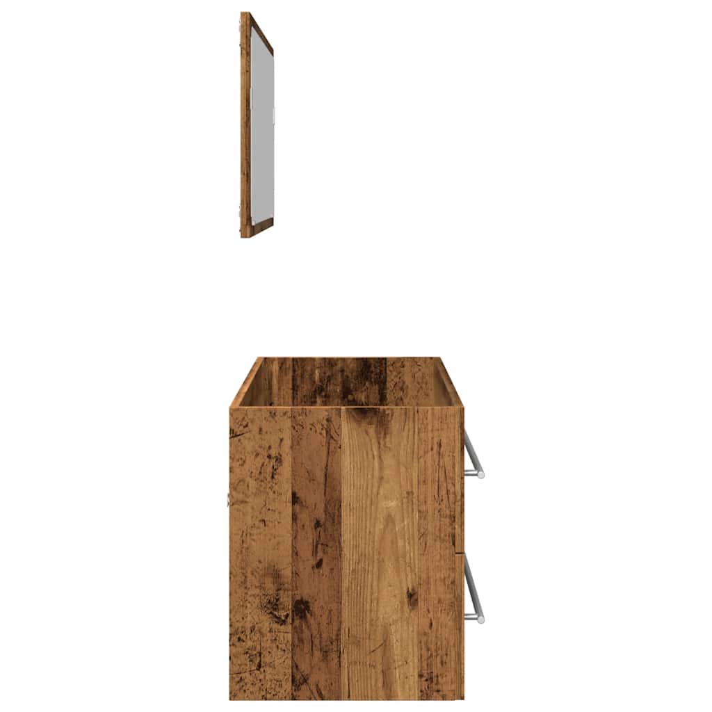 vidaXL Set mobilier de baie, 2 piese, lemn vechi, lemn prelucrat vidaXL Set mobilier de baie, 2 piese, lemn vechi, lemn prelucrat