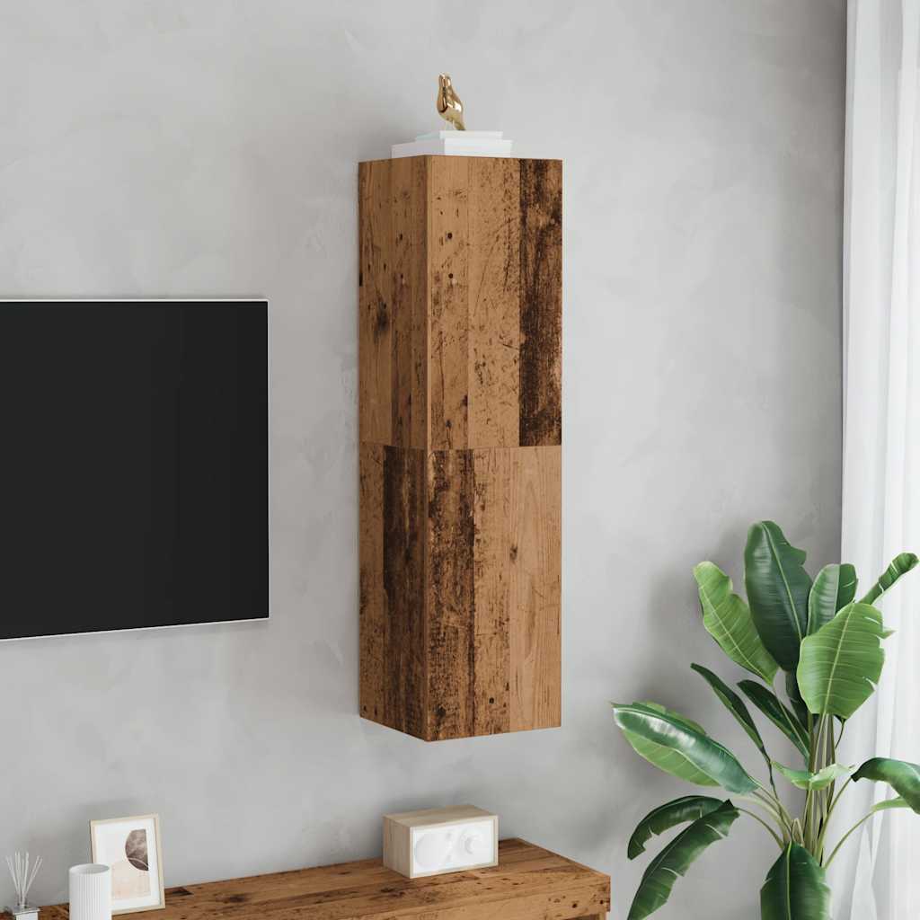 vidaXL Dulap TV, lemn vechi, 30,5x30x110 cm, lemn prelucrat