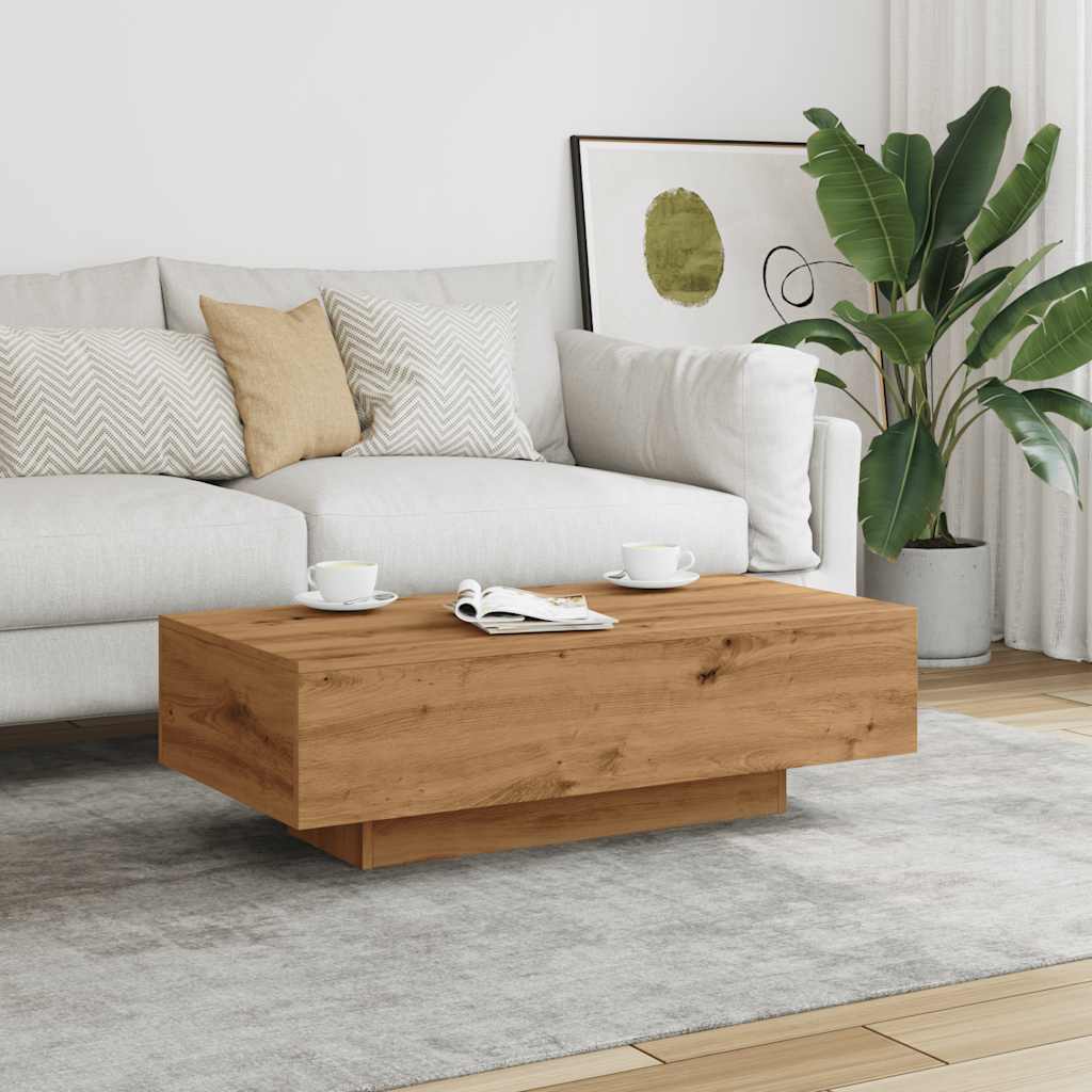 vidaXL Măsuță cafea, stejar artizanal, 100x49,5x31 cm, lemn prelucrat vidaXL Măsuță cafea, stejar artizanal, 100x49,5x31 cm, lemn prelucrat