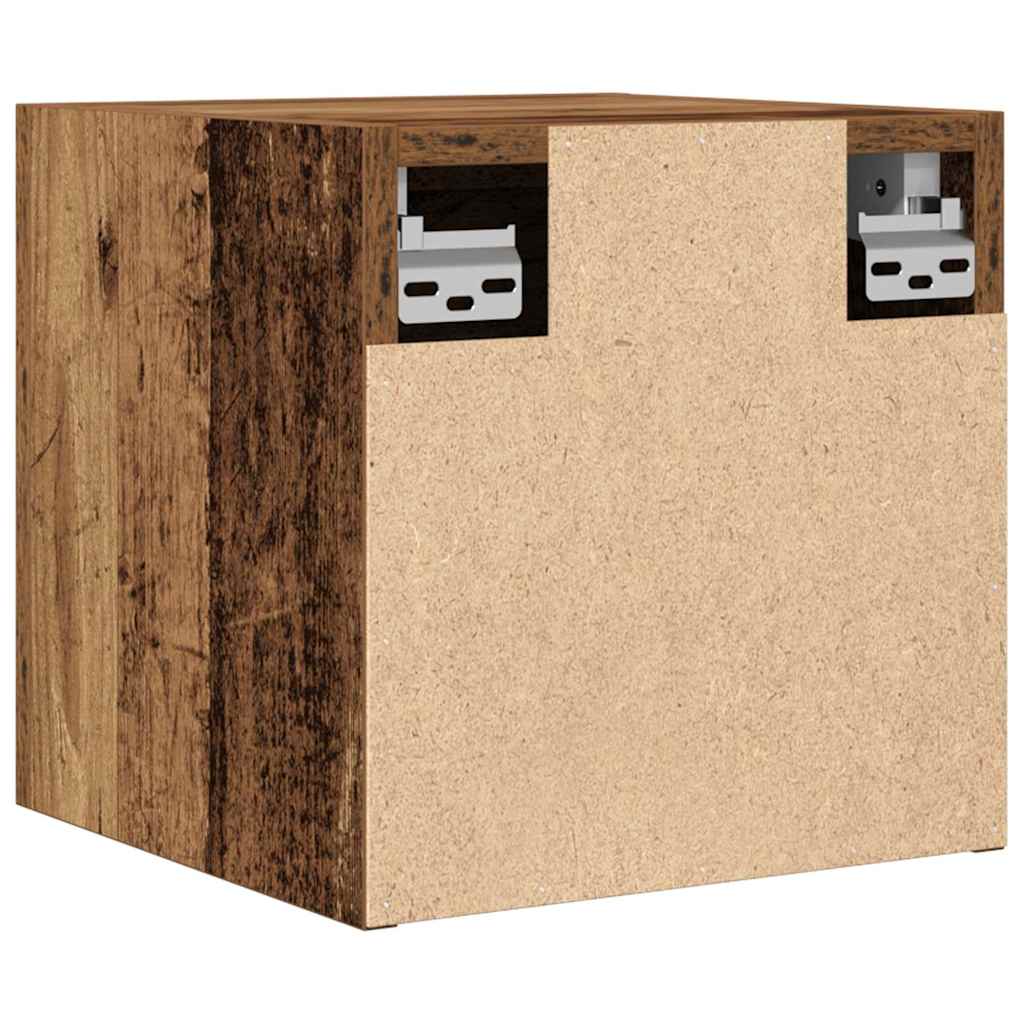 vidaXL Dulapuri TV de perete, 2 buc., lemn vechi, 30,5x30x30 cm